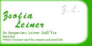 zsofia leiner business card